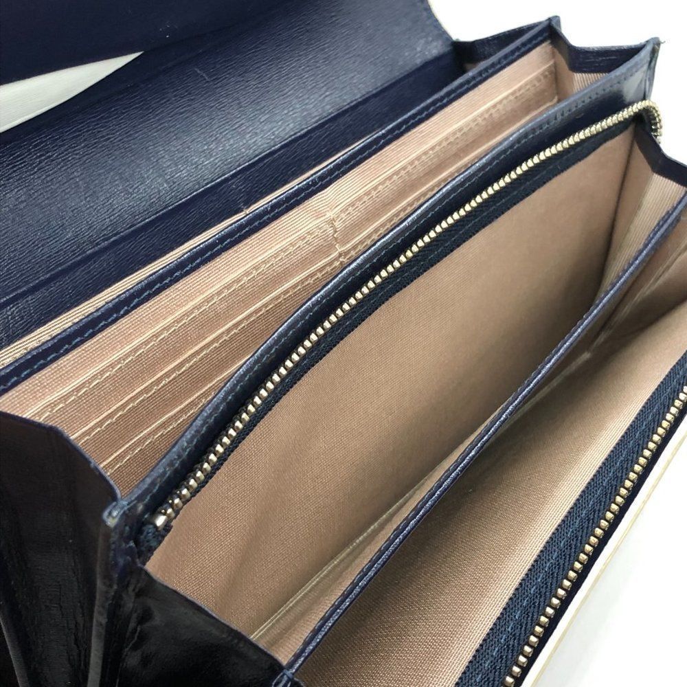 Authentic 4°C Black & White Leather Long Designer Wallet - Picture 9 of 11